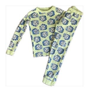 Lime Green Lion Print Pajamas